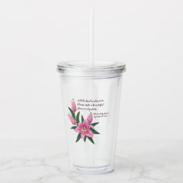 Ljus rosa blooming Lily Take Away Mugg