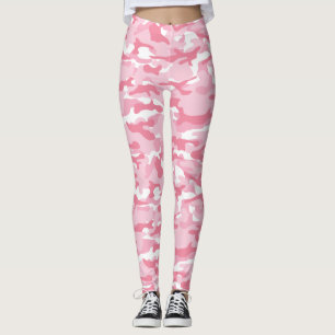 ljus rosa Camo Leggings