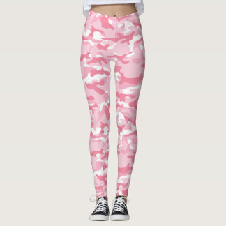 ljus rosa Camo Leggings