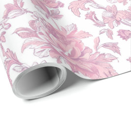 Ljus rosa chinoiserie decoupage presentpapper