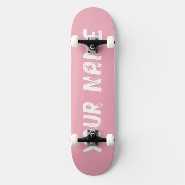 Ljus rosa Cute Girly Mini Skateboard Bräda 18,5 Cm (Framsida)