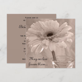 Ljus rosa Daisy-bröllopsinbjudan Inbjudningar