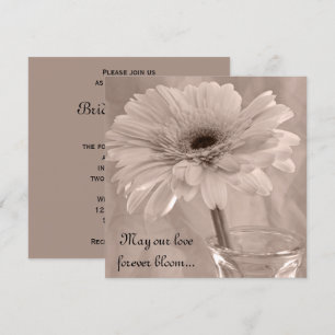 Ljus rosa Daisy-bröllopsinbjudan Inbjudningar