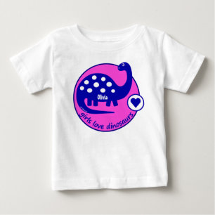 Ljus rosa Dinosaur för gullig anpassade för Tee Shirt
