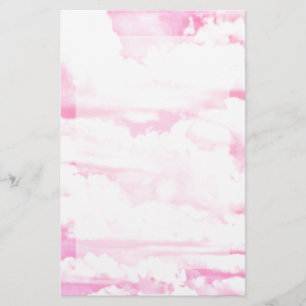 Ljus rosa Elegant moln - dekor Brevpapper