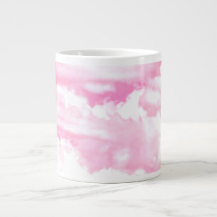 Ljus rosa Elegant moln - dekor Jumbo Mugg