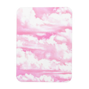 Ljus rosa Elegant moln - dekor Magnet