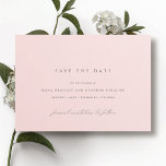 Ljus rosa  | Elegant Simple Bröllop Spara Datumet<br><div class="desc">Mjuk rosa sparar datumkorten med en textbaserad design.</div>