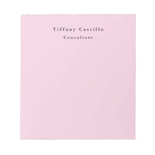 Ljus rosa enkel, enkel, modern och enkel Elegant Anteckningsblock