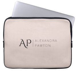 Ljus rosa enkel, minimal Personlig Laptop Fodral