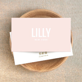 Ljus rosa enkel modern Professionell Visitkort