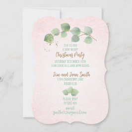 Ljus rosa Eucalyptus Anpassningsbar Cocktail Party Inbjudningar