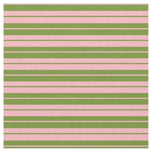 Ljus rosa Färgad och Grönt, stripe/länkad Mönster Tyg (Närbild)