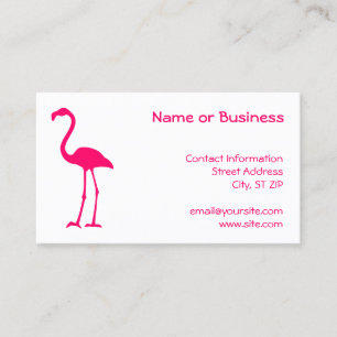 Ljus rosa flamingo visitkort