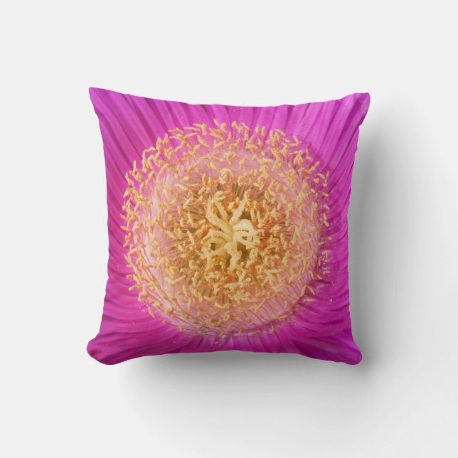 Ljus Rosa Flower Center Pillow Kudde (Framsida)