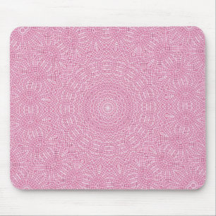 Ljus rosa fractalmönsterdesign musmatta