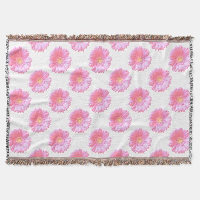 Ljus rosa gerberisk daisy filt (Framsidan)