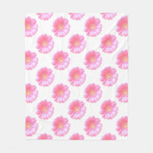 Ljus rosa gerberisk daisy fleecefilt