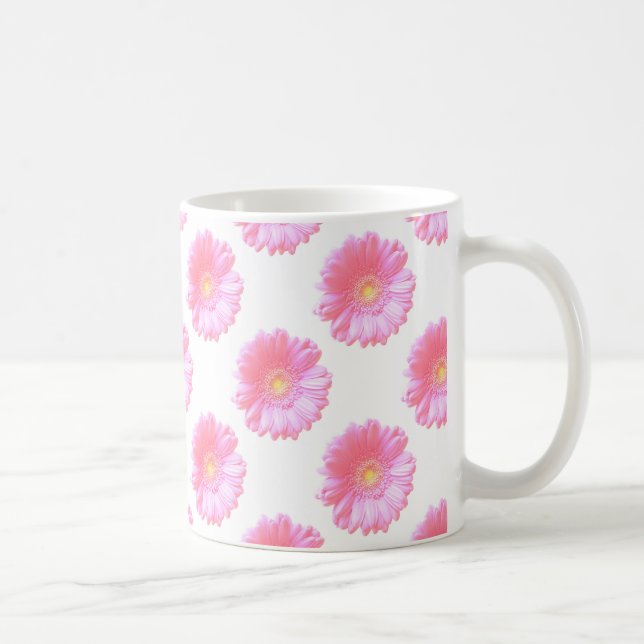 Ljus rosa gerberisk daisy kaffemugg (Höger)