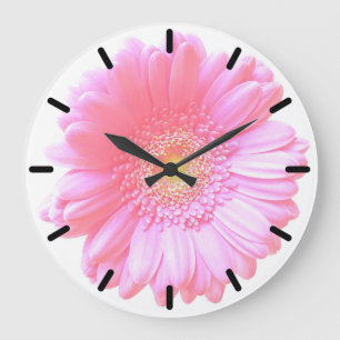 Ljus rosa gerberisk daisy stor klocka