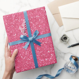 Ljus rosa glittermönster i fin godisstil presentpapper