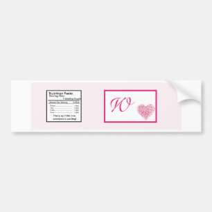 Ljus rosa Heart Bröllop Vattenflaska-etikett Bildekal