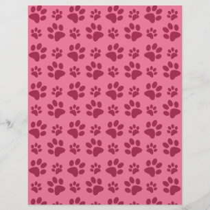Ljus rosa hund-utskrift mönster reklamblad