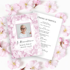 Ljus rosa Hydrangea Flowers-begravningstjänst Program
