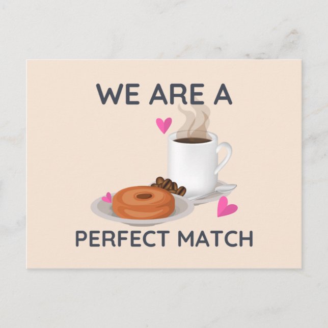 Ljus rosa Illustrated Doughnut Vykort (Framsida)