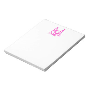 Ljus rosa katt anteckningsblock