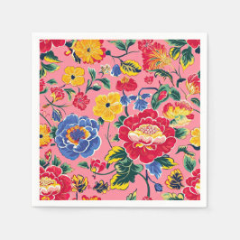 Ljus rosa kineseri blom pappersservett