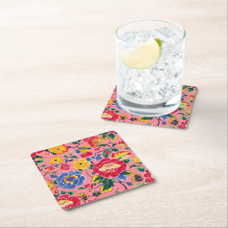Ljus rosa kineseri blom underlägg papper kvadrat