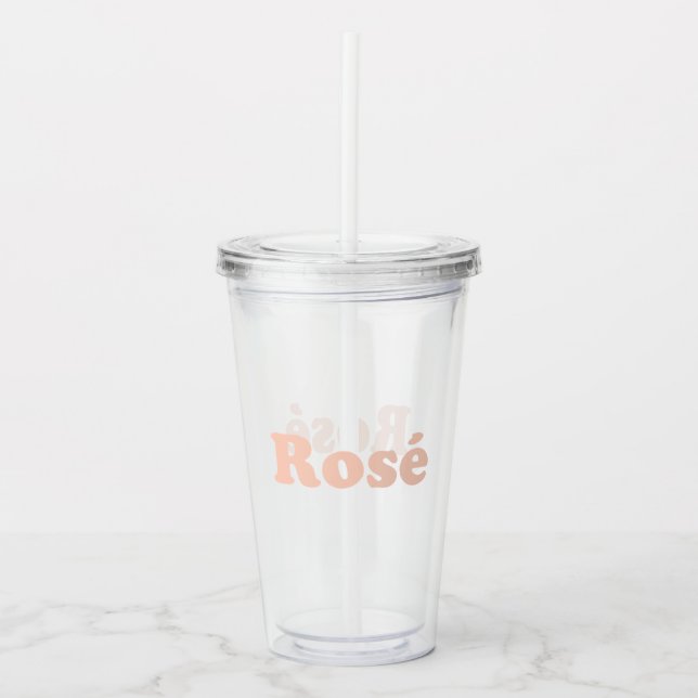ljus rosa klartecken för "Ro" Ro Take Away Mugg (Framsida)