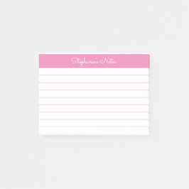 Ljus rosa Led-Personlig med minimal Elegant Post-it Block