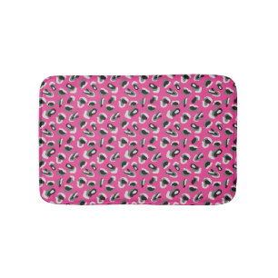 Ljus rosa leoparddjurtryck badrumsmatta