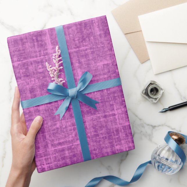 Ljus rosa lila linne presentpapper (Gifting)