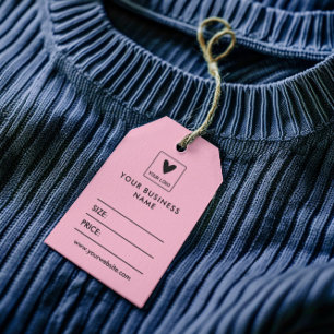 Ljus rosa Logotyp Social Media Pris Presentetikett