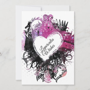 Ljus Rosa Marble Heart Lupercalia Valentine Julkort