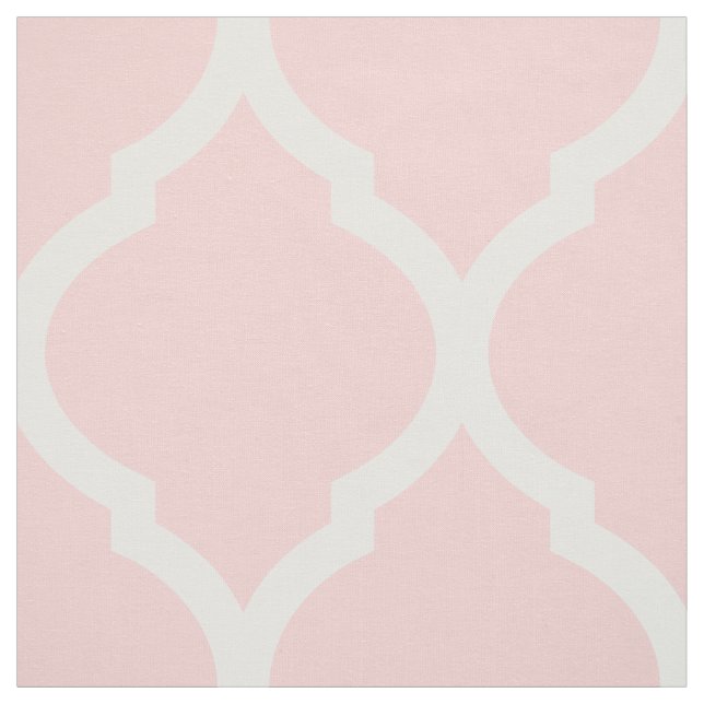 Ljus rosa marockansk Quatrefoil stor  Tyg (Provkarta)