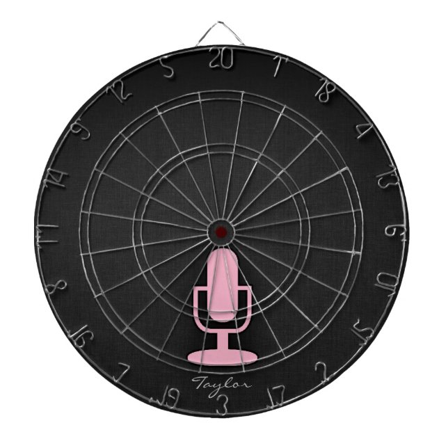 Ljus rosa mikrofon piltavla (Framsidan)
