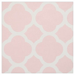 Ljus rosa modern Quatrefoil Tyg