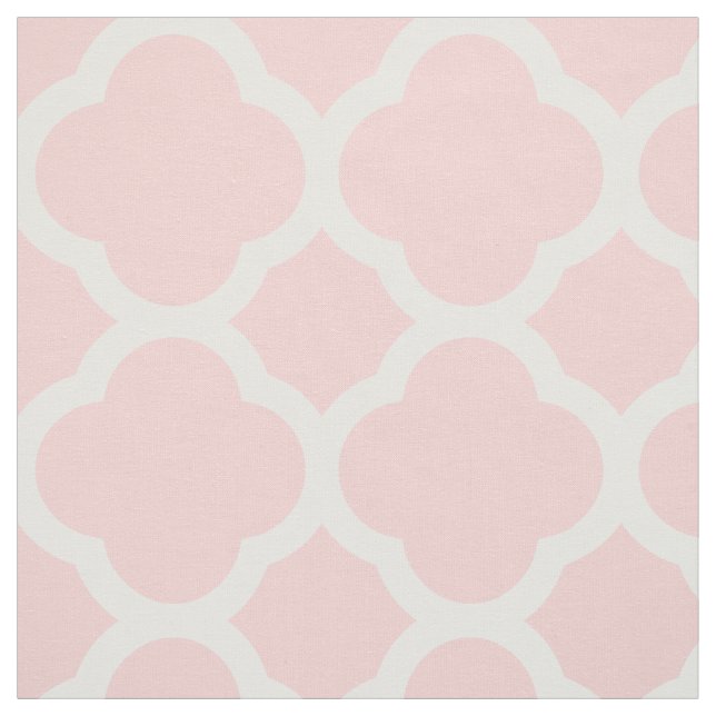 Ljus rosa modern  Quatrefoil Tyg (Provkarta)