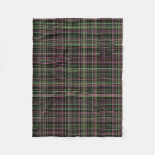 Ljus rosa- och gröntpläd fleecefilt