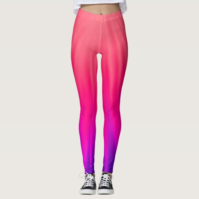 Ljus rosa och Lila Leggings (Framsida)