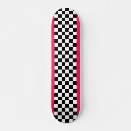 Ljus rosa och schackbräde mini skateboard bräda 18,5 cm
