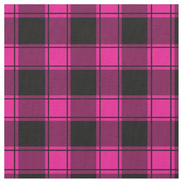 Ljus rosa och svart buffelmönster tyg (Närbild)