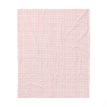 Ljus rosa och vit Gingham Play Fleece Blanket