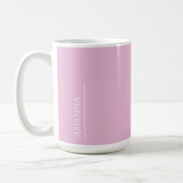 ljus rosa personlig kaffemugg (Vänster)