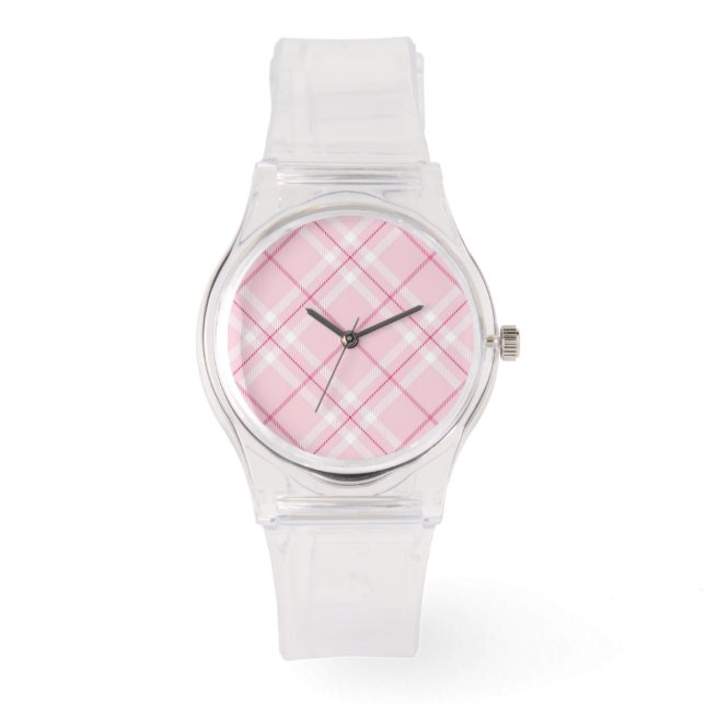 Ljus rosa planerad armbandsur (Framsida)