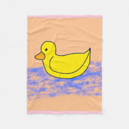 Ljus rosa Popcorn Anime Ducky Fleece Blanket